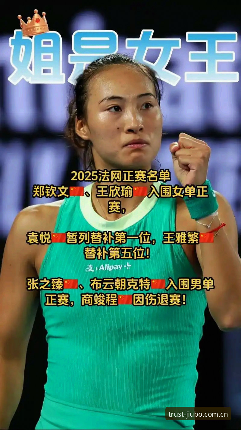 2026法网女签解析：郑钦文保分压力与王欣瑜种子突围之路